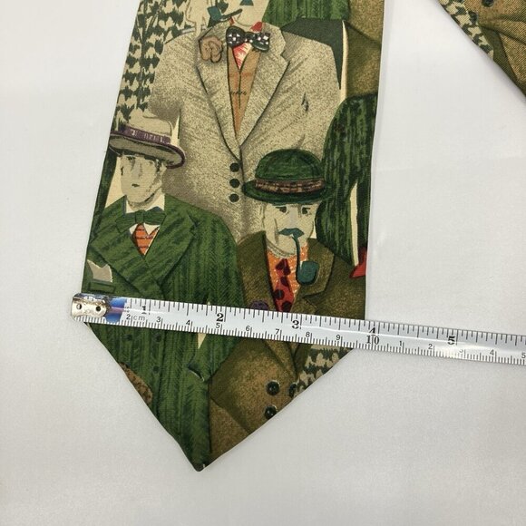 Boss by Hugo Boss Silk Neck Tie Mens Green Made in Italy - Picture 7 of 7